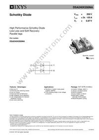 DSA240X200NA Datasheet Cover