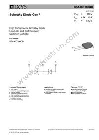 DSA30C100QB Datasheet Cover