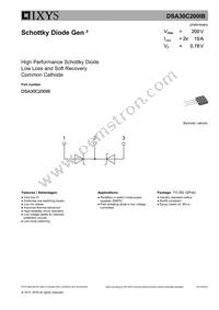 DSA30C200IB Datasheet Cover