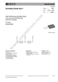 DSA30C45HB Datasheet Cover