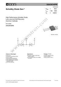 DSA30C45PB Datasheet Cover