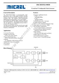 DSC2033FI2-F0030T Datasheet Cover