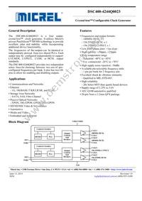 DSC400-4244Q0023KE1 Datasheet Cover