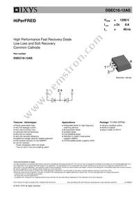 DSEC16-12AS-TUB Datasheet Cover