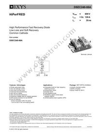 DSEC240-06A Datasheet Cover