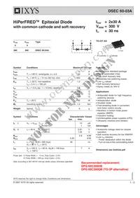 DSEC60-03A Datasheet Cover