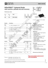 DSEC60-04A Datasheet Cover