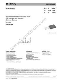 DSEC60-06B Datasheet Cover