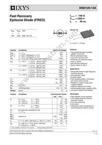DSEI120-12A Datasheet Cover