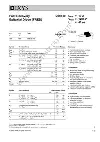 DSEI20-12A Datasheet Cover