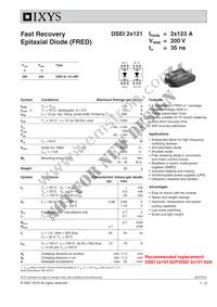 DSEI2X121-02P Datasheet Cover