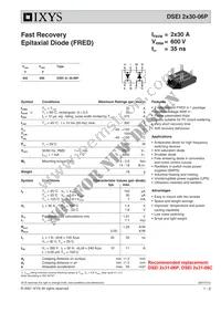 DSEI2X30-06P Datasheet Cover
