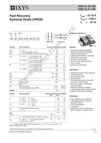 DSEI2X30-10B Datasheet Cover