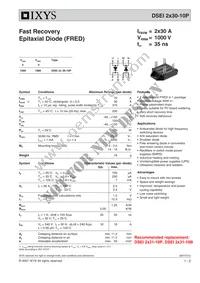 DSEI2X30-10P Datasheet Cover
