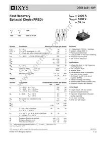 DSEI2X31-10P Datasheet Cover