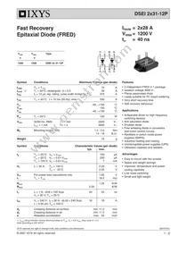 DSEI2X31-12P Datasheet Cover