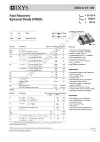 DSEI2X61-12B Datasheet Cover