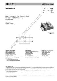 DSEP2X101-04A Datasheet Cover