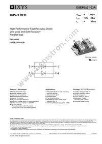 DSEP2X31-03A Datasheet Cover