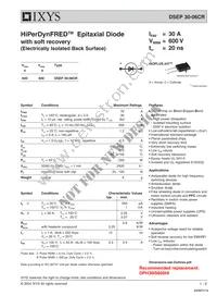 DSEP30-06CR Datasheet Cover