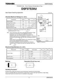DSF07S30U(TPH3 Datasheet Cover