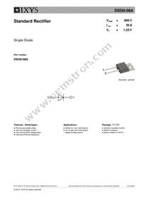 DSI30-08A Datasheet Cover