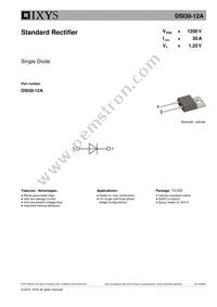 DSI30-12A Datasheet Cover