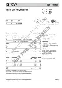 DSS16-0045B Datasheet Cover