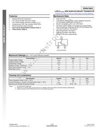 DSS4140U-7 Datasheet Cover