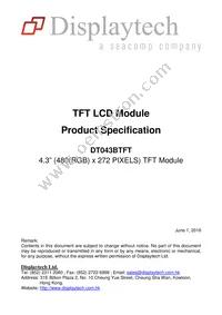 DT043BTFT Datasheet Cover