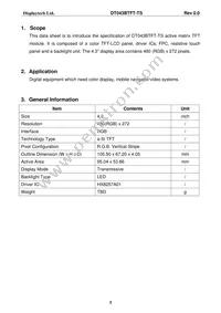 DT043BTFT-TS Datasheet Page 4