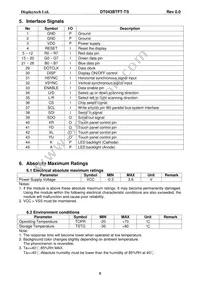 DT043BTFT-TS Datasheet Page 6