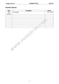 DT050TFT-PTS Datasheet Page 2