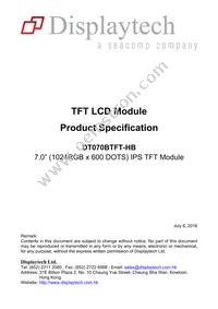 DT070BTFT-HB Datasheet Cover