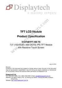 DT070BTFT-HB-TS Datasheet Cover