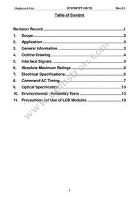 DT070BTFT-HB-TS Datasheet Page 3