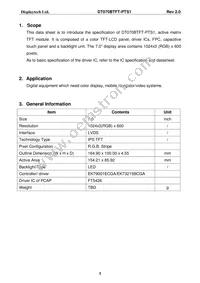 DT070BTFT-PTS1 Datasheet Page 4