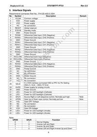 DT070BTFT-PTS1 Datasheet Page 6