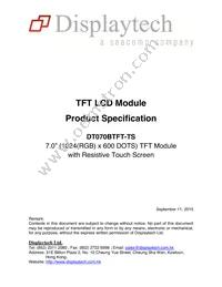 DT070BTFT-TS Datasheet Cover
