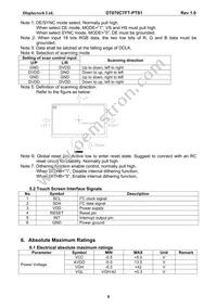 DT070CTFT-PTS Datasheet Page 7