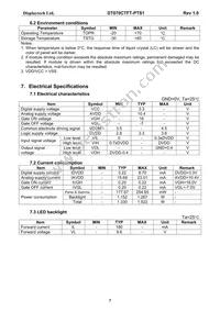 DT070CTFT-PTS Datasheet Page 8