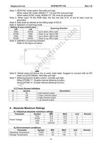 DT070CTFT-TS Datasheet Page 7