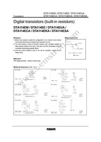 DTA114ECAT116 Datasheet Cover