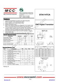 DTA114TCA-TP Datasheet Cover