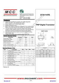 DTA114TE-TP Datasheet Cover