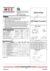 DTA114TUA-TP Datasheet Cover