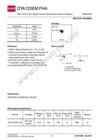 DTA123EMFHAT2L Datasheet Cover
