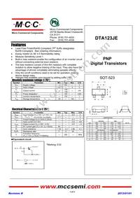 DTA123JE-TP Datasheet Cover