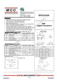 DTA123JUA-TP Datasheet Cover