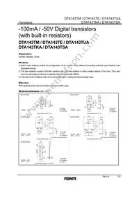 DTA143TSATP Datasheet Cover